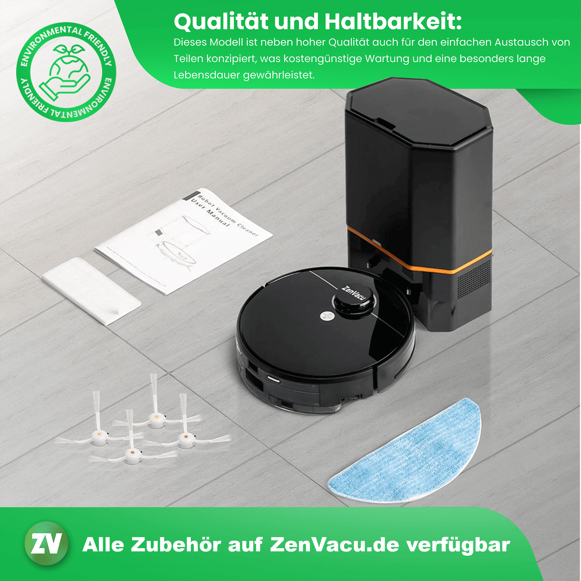 Alle ZenVacu G8 Pro Zubehörteile sind separat auf ZenVacu.nl erhältlich. ZenVacu steht für Qualität und Langlebigkeit.