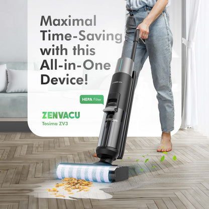 Tosima ZV3 Multi 3-in-1 Stick Vacuum with Mopping - ZenVacu