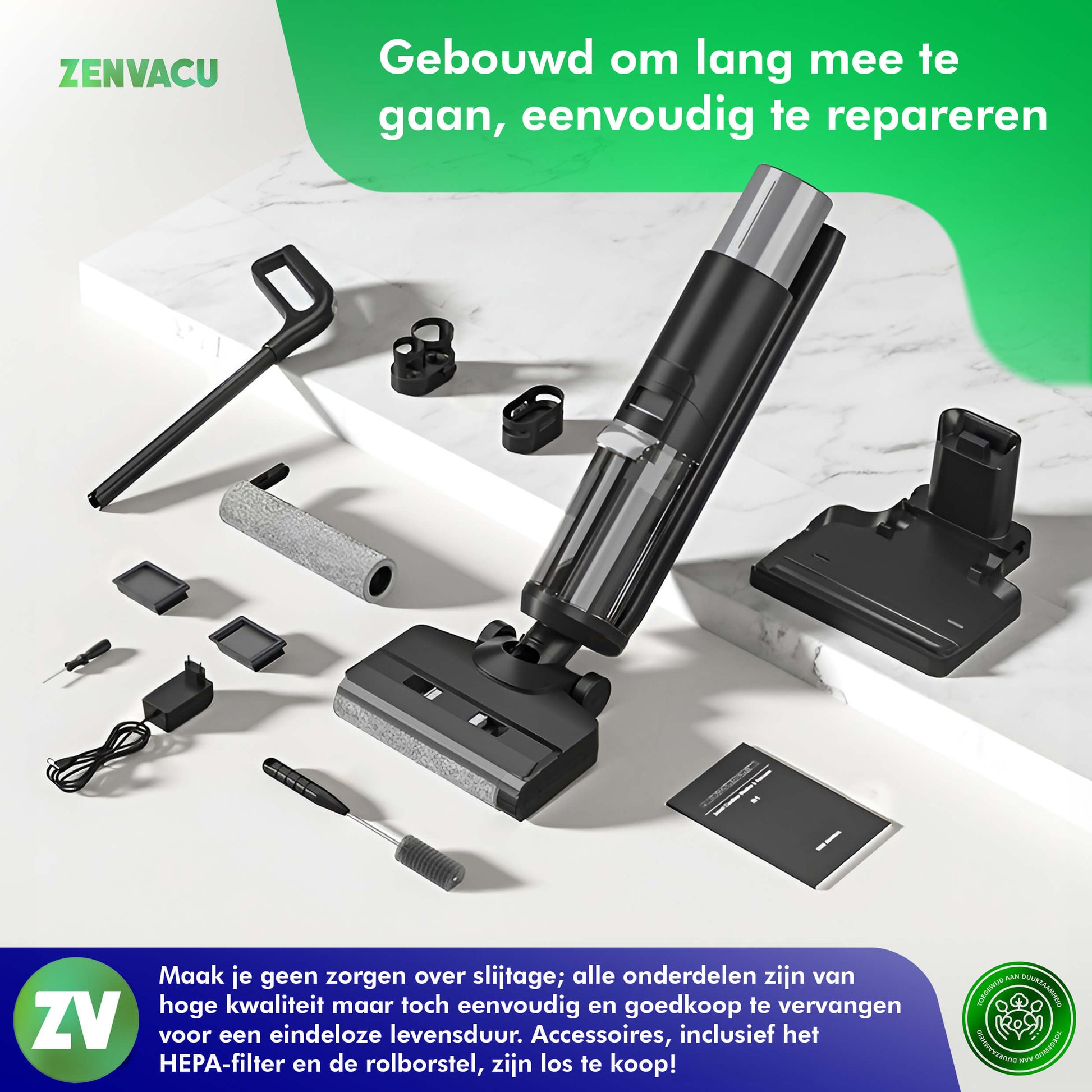 Tosima ZV3 Multi 3-in-1 Stick Vacuum with Mopping - ZenVacu