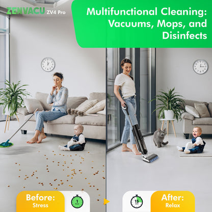ZenVacu ZV4 Pro Steelstofzuiger met Dweilfunctie
