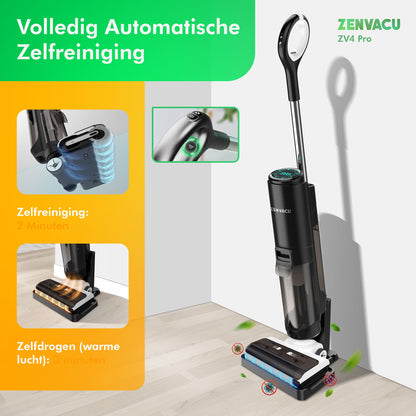 ZenVacu ZV4 Pro Steelstofzuiger met Dweilfunctie